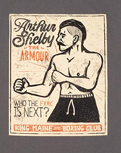 Peaky Glericers T Shirt Hombre Adultos Arthur Shelby Poster Boxing Club Grey Top L