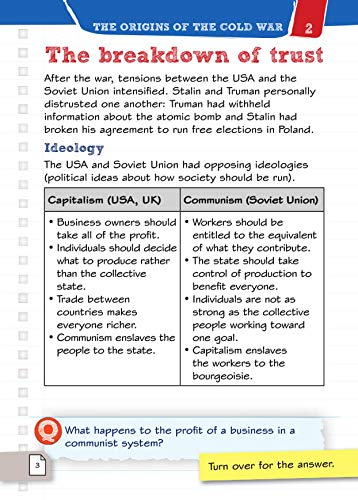 Pearson REVISE Edexcel GCSE (9-1) History Superpower relations & the Cold War Revision Cards: (with free online Revision Guide and Workbook) for home ... 2022 exams (Revise Edexcel GCSE History 16)
