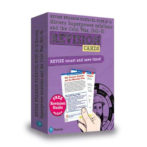 Pearson REVISE Edexcel GCSE (9-1) History Superpower relations & the Cold War Revision Cards: (with free online Revision Guide and Workbook) for home ... 2022 exams (Revise Edexcel GCSE History 16)