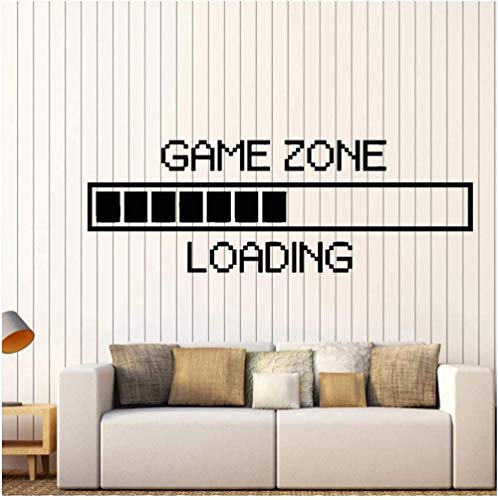 Pegatinas de pared,Game Zone Computer Gaming Decor Cargando videojuegos Wall Tattoo Wallpaper 35X89Cm