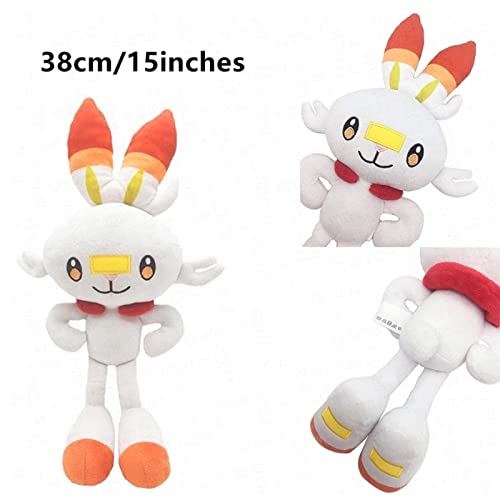 Peluche Pokemon Grookey, scorbunny Peluche, Pokemoned Sword Shield Sobble Scorbunny, Lindo Juego De Anime Juguetes Elf Muñeca De Peluche Regalos for Niños (Color : Verdant Ranger)