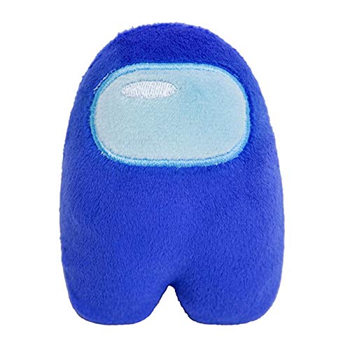 Peluches Among Us, Plush Crewmate Among Us Matanza de Hombre Lobo Espacial, muñeco de Personaje del Juego (Azul - 10x6cm)
