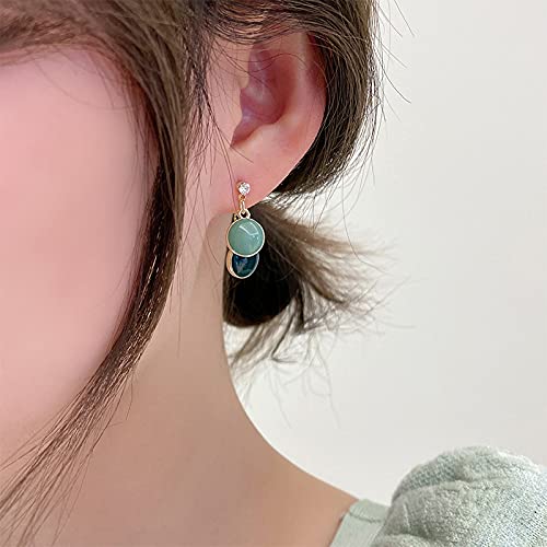Pendientes Sencillos Y Pequeños De Disco De Metal De Color Caramelo Fresco De Primavera Y Verano Para Mujer D-44 amarillo