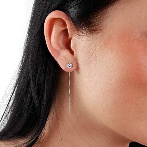 Pendientes SilberDream para mujer con de plata de ley 925 con circonitas blancas de3 mm SDO5963W