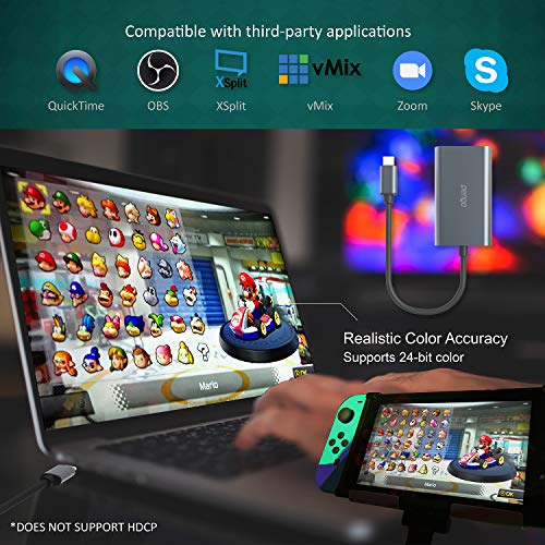 pengo Capturadora HDMI a USB Tipo-C 3.0 (UVC 1.0), Capturadora de Video y Audio 1080p@60fps/720p@60fts/480@60fps, para Xbox/PS/Switch/DSLR/Cámaras. Compatible con Win/Mac OS. (No HDCP/No 1080i)