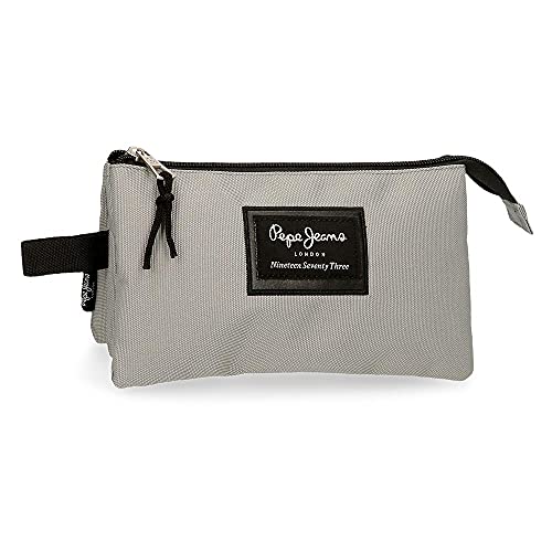 Pepe Jeans Aris Estuche Triple Gris 22x12x5 cms Poliéster