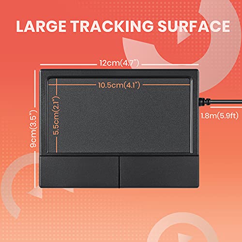 perixx PERIPAD-504 - Touchpad con Cable (USB, 120 x 90 x 19 mm, función de Desplazamiento y Puntero
