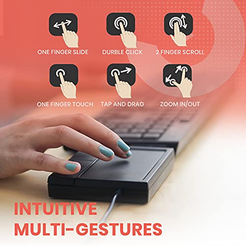 perixx PERIPAD-504 - Touchpad con Cable (USB, 120 x 90 x 19 mm, función de Desplazamiento y Puntero