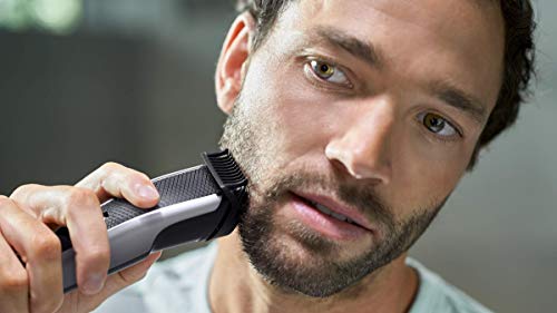 Philips BT5502/16 Barbero y cortapelos con 40 Posiciones de Longitud, Resistente al Agua y Cuchillas metálicas autoafilables, Negro