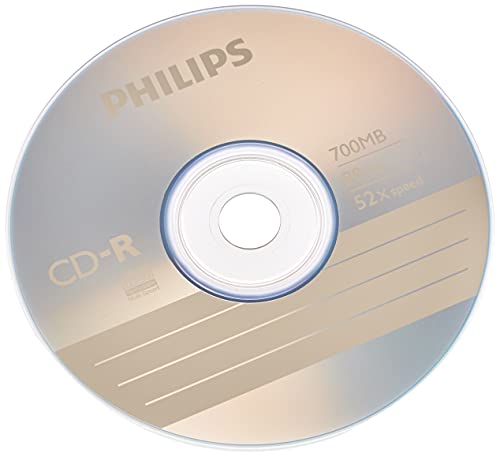 Philips CD-R CR7D5NB25/00 - CD-R vírgenes, 700 MB, 80 min, 52x, pack de 25