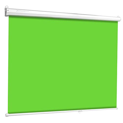 Phoenix Technologies – Pantalla Chroma Verde para Streaming y Fotografia Profesional, Fondo Interactivo, No Reflectante, Antiarrugas, Fijación Techo o Pared, 2 x 2.5 Metros