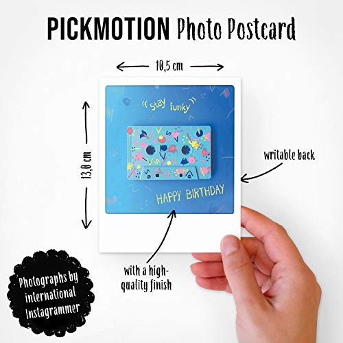 PICKMOTION La vida es impresionante, Set de postales, 8 postales fotográficas - Fotos de fotógrafos de Instagram, diseñadas en Berlín, Cumpleaños 4, BPK-0207-INT