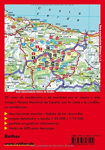 Picos de Europa. Las mejores rutas por valles y montañas. 50 excursiones. Guía Rother.