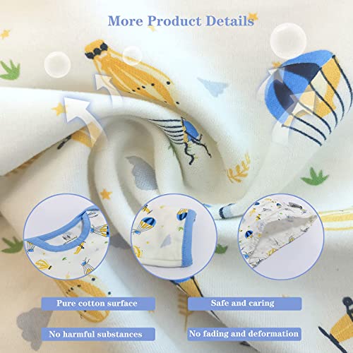 Pijama Invierno bebé, Saco de Dormir Invierno bebé, Paquete de 3 Ropa para Dormir + 3 Gorros para ecién Nacida, niño, niña de 0 a 6 Meses, 78 * 22cm, Mangas Largas, algodón