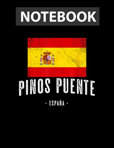 Pinos Puente Spain | ES Flag, City - Bandera Ropa - College Ruled Notebook 8.5x11 inch