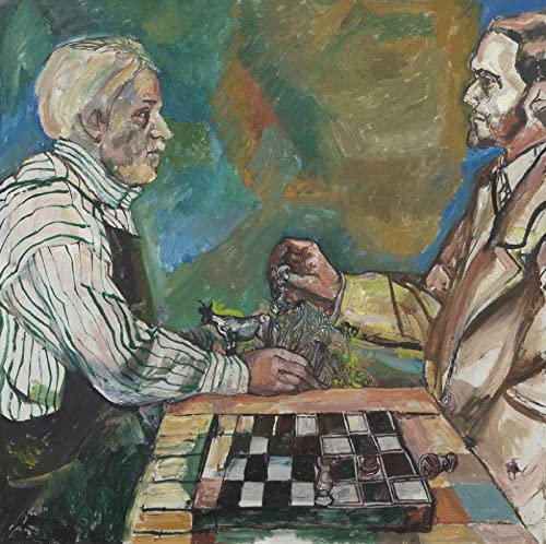 Pintura de diamante 5D punto de cruz Paul Klee jugar al ajedrez mosaico de diamantes de imitación bordado de diamantes redondo completo decoración artesanal 30x40cm