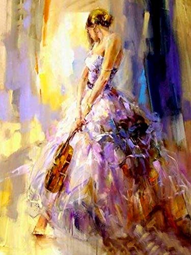 Pintura por número mujer pintado a mano moderno arte de la pared pintura por número en lienzo figura kits acrílico regalos únicos A12 40x60cm