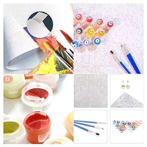 Pintura por numeros para Adultos e Ni?os, Perro Labrador Pet Animal Head Black Water Wet Juegos de Pintura por números-Sin Marco