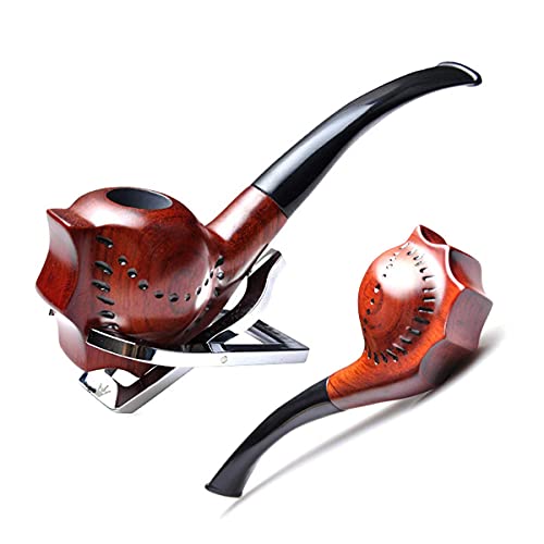 Pipa Para Fumar, Filtro Clásico Tallado A Mano De Alta Gama, Pipa De Sándalo Rojo Desmontable, Utilizada Para Regalo Del Padre/Regalo Del Novio/Regalo/Colección Del Marido