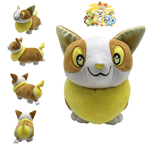 PIPIXIA Peluche Pokemon Grookey,Scorbunny Peluche, Pokemoned Sword Shield Sobble Scorbunny, Lindo Juego De Anime Juguetes Elf Muñeca De Peluche Regalos for Niños (Color : Dog, Size : 28cm)