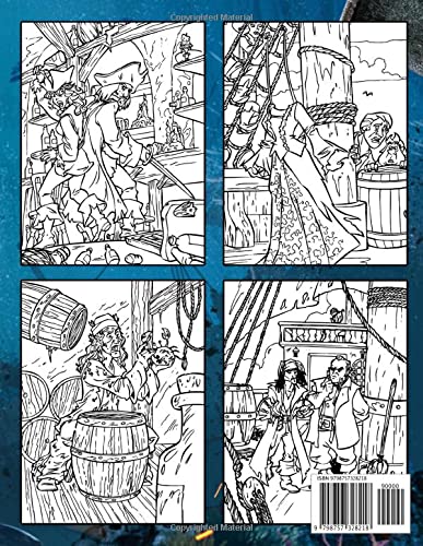 Pirates Of The Caribbean Coloring Book: Amazing gift for All Ages and Fans with High Quality Image.– 30+ GIANT Great Pages with Premium Quality Images.