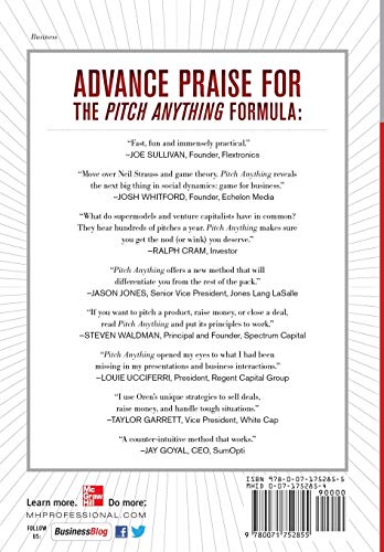 Pitch Anything: An Innovative Method for Presenting, Persuading, and Winning the Deal (BUSINESS SKILLS AND DEVELOPMENT)