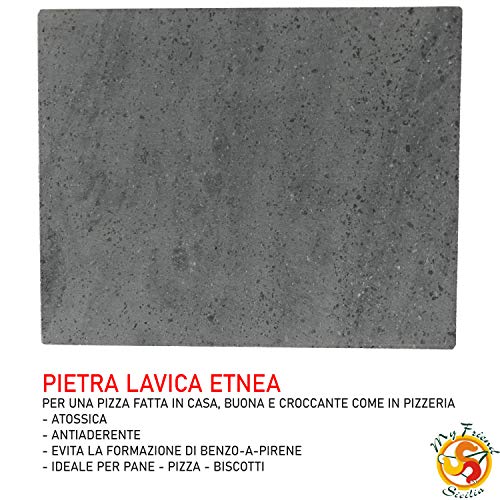 PIZZA DE PIEDRA NATURAL - PIETRA COMPARTIDO DE MEDIOS HEROPLAZA ' ETNA - HECHO EN ITALIA SICILIA