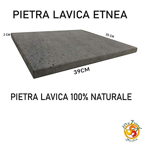 PIZZA DE PIEDRA NATURAL - PIETRA COMPARTIDO DE MEDIOS HEROPLAZA ' ETNA - HECHO EN ITALIA SICILIA