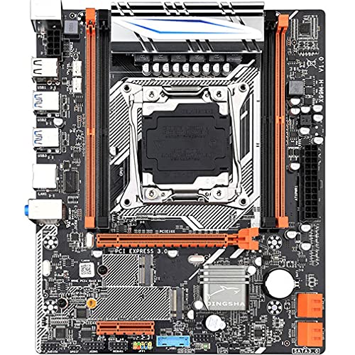 Placa Base de computadora X99M-H Lga2011 M-ATX 4 * Ddr4 Slots M.2 Soporte de Ranura WiFi Ddr4 Memory y Xeon E5 V3 / V4 CPU Processor Negro