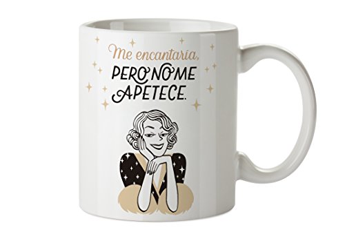 Planeta Gifts Divas De Diván Taza Mug, Colección TanTanFan, Cerámica, Blanco, 8x10x10 cm