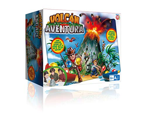 PLAY FUN BY IMC TOYS Volcán Aventura (Versión española) | Juego de Mesa familiar divertido para niños y niñas +6 Años