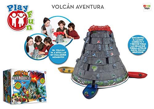 PLAY FUN BY IMC TOYS Volcán Aventura (Versión española) | Juego de Mesa familiar divertido para niños y niñas +6 Años