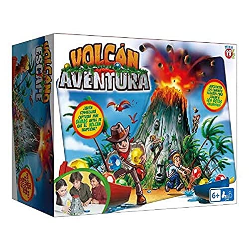 PLAY FUN BY IMC TOYS Volcán Aventura (Versión española) | Juego de Mesa familiar divertido para niños y niñas +6 Años