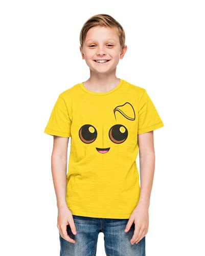 Playera para niños Peely Banana con Cara Sonriente para niños Battle Royale Gamer tee Top Amarillo Girasol 9-11 Años