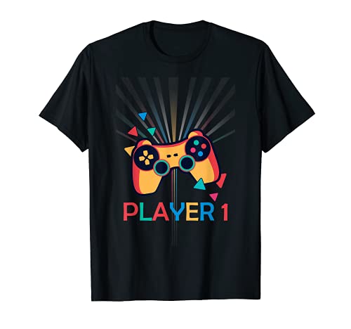 Players 1 Gaming Zock-Console PS5 Gamer Pareja Regalos Camiseta