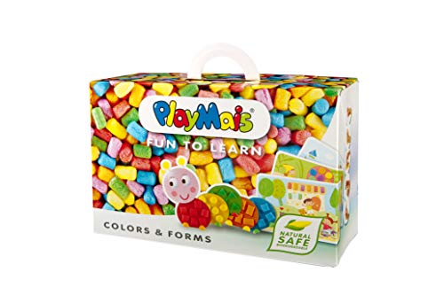 PlayMais Fun TO Learn Colores & Formas Juguete Educativo para niños y niñas de 3 años o más | Kit de Manualidades con 500 Colores, 14 Plantillas + Instrucciones | Creatividad y motricidad