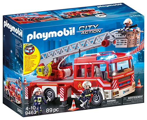 PLAYMOBIL City Action Camión de Bomberos con Escalera, A partir de 4 años (9463)