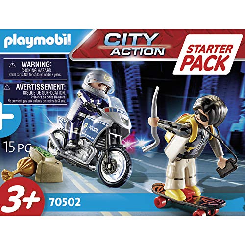 PLAYMOBIL City Action Starter Pack Policía set adicional, A partir de 3 años (70502)