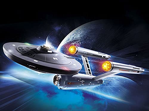 PLAYMOBIL Star Trek 70548 U.S.S. Enterprise NCC-1701, Con aplicación AR, efectos de luz y sonidos originales, De 5 a 99 años