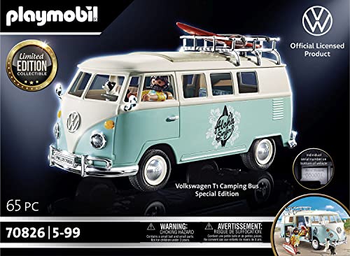 PLAYMOBIL Volkswagen 70826 VW T1 Camping Bus - Edición Especial, A partir de 5 años