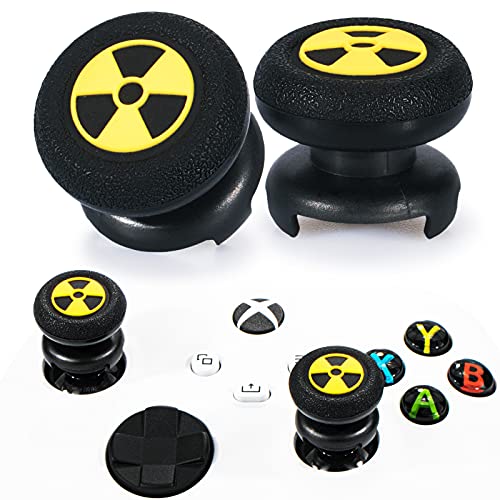 Playrealm FPS Thumbstick Grip Agarres para el Pulgar Extensor Y Textura 3D Caucho Silicona Apretón Cubrir 2 juegos para Xbox One (Radiación Negra)