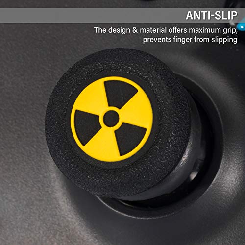 Playrealm FPS Thumbstick Grip Agarres para el Pulgar Extensor Y Textura 3D Caucho Silicona Apretón Cubrir 2 juegos para Xbox One (Radiación Negra)