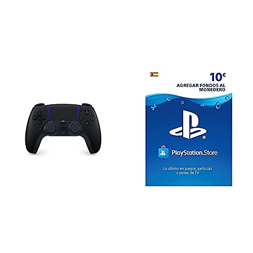 Playstation 5 - Mando inalámbrico DualSense Midnight Black Tarjeta Prepago PSN 10€ | PS5/PS4/PS3 | Código de Descarga PSN - Cuenta española