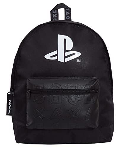 PlayStation Mochila para adultos y niños Sony Gamer School Bag Laptop Gaming Mochila, Black, Mochila