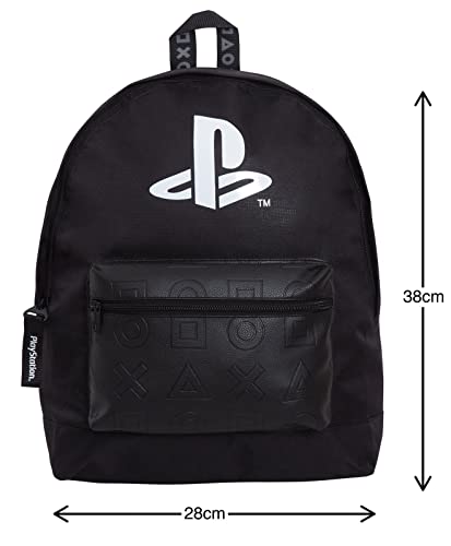 PlayStation Mochila para adultos y niños Sony Gamer School Bag Laptop Gaming Mochila, Black, Mochila