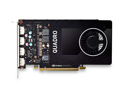 PNY NVIDIA Quadro P2000 - Tarjeta gráfica profesional (4 unidades, 5 GB, GDDR5, PCI Express), color negro