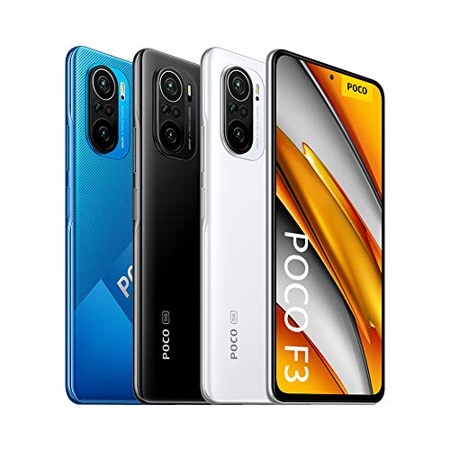 POCO F3 5G - Smartphone 8+256GB, 6,67” 120 Hz AMOLED DotDisplay, Snapdragon 870, cámara triple de 48MP, 4520 mAh, Negro Nocturno (versión ES/PT), incluye auriculares Mi