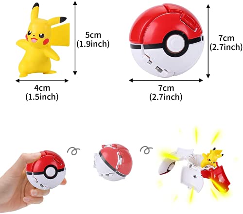 Pokeball con figura, bolas para lanzar, partidos de Pokémon para adultos y niños, fiesta divertida, juguete de regalo