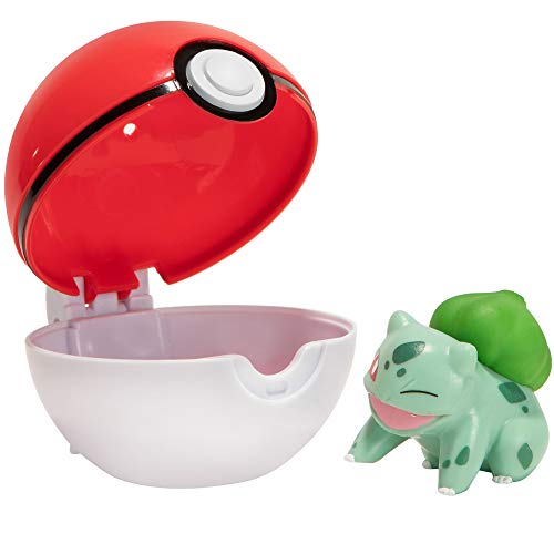 Pokemon Clip 'N' Go Bulbasaur y Poké Ball | Contiene 1 Figura de 5 cm y 1 Poké Ball | Nueva Ola 2021 | Licencia Oficial