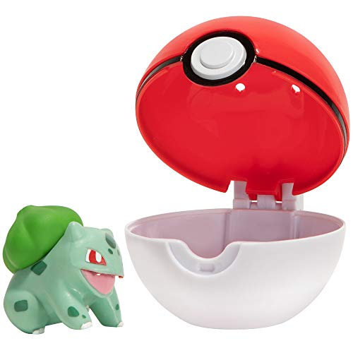 Pokemon Clip 'N' Go Bulbasaur y Poké Ball | Contiene 1 Figura de 5 cm y 1 Poké Ball | Nueva Ola 2021 | Licencia Oficial